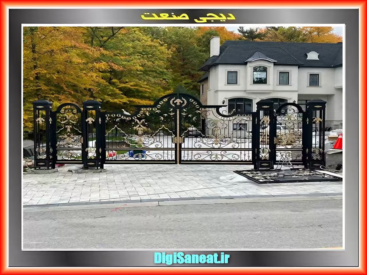 ترکیب رنگ های درب با دیگر عناصر معماری