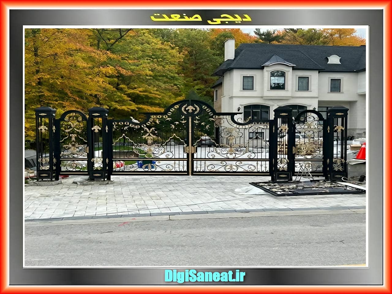 ترکیب رنگ های درب با دیگر عناصر معماری