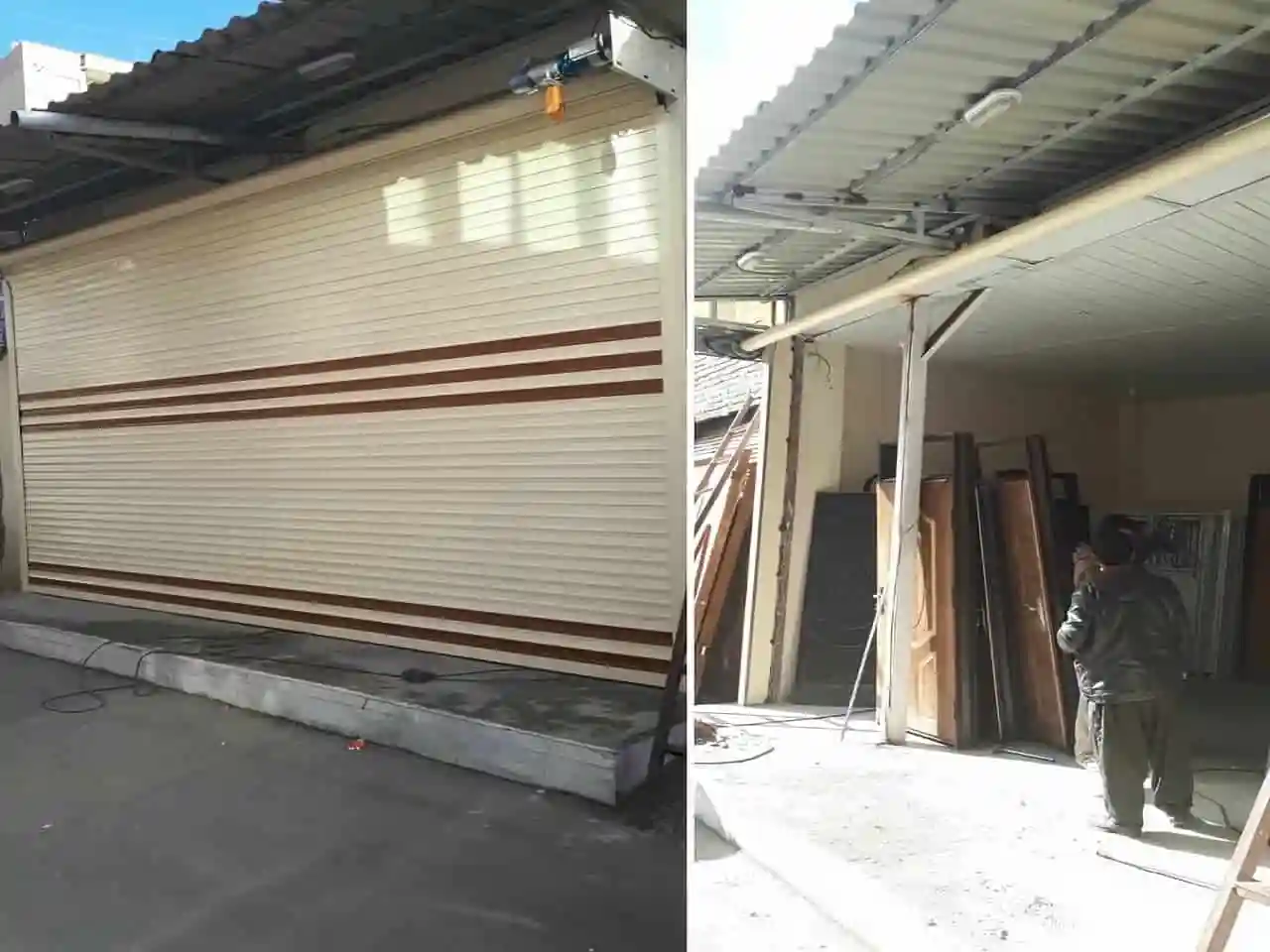 رنگ کرکره برقی پارکینگ