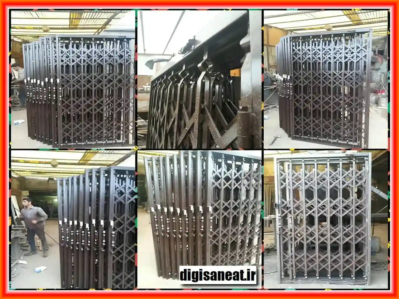 حفاظ درب آکاردئونی در بندر گناوه