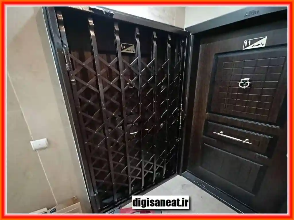 مشخصات درب آکاردئونی دوجداره پنج لوزی سفارشی مشخصات درب آکاردئونی دوجداره پنج لوزی سفارشی