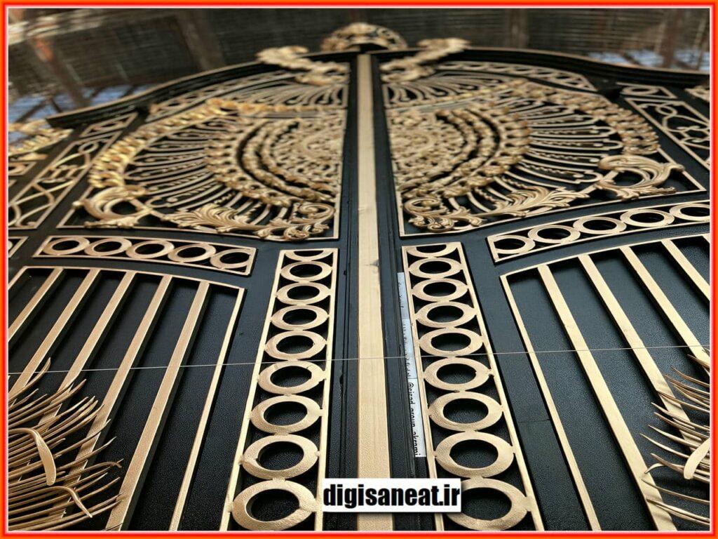 درزگیری کوره‌ای و رنگ‌آمیزی الکترواستاتیک درب فرفورژه