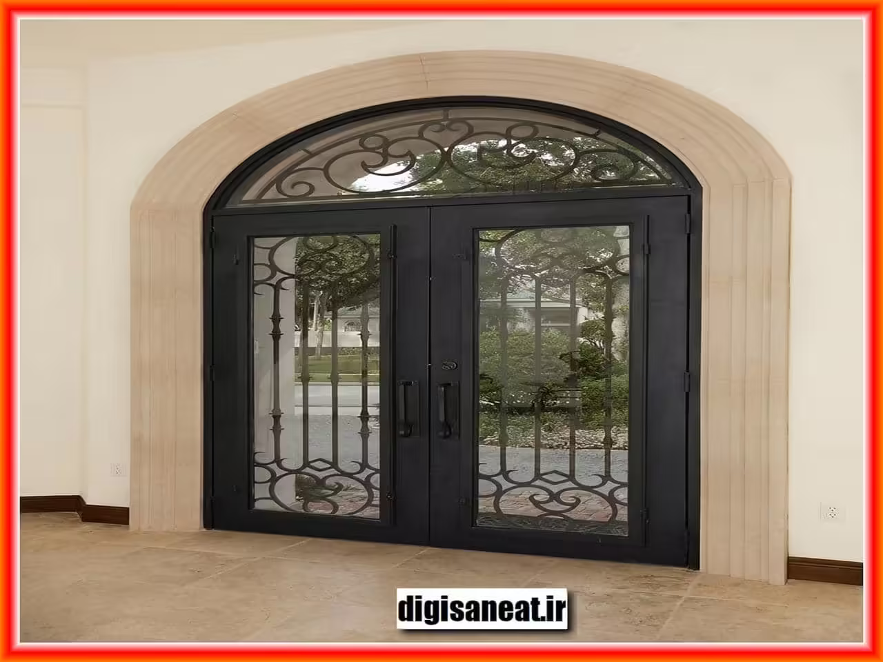 درب فرفورژه باغ با طرحهای مدرن درب فرفورژه باغ با طرحهای مدرن