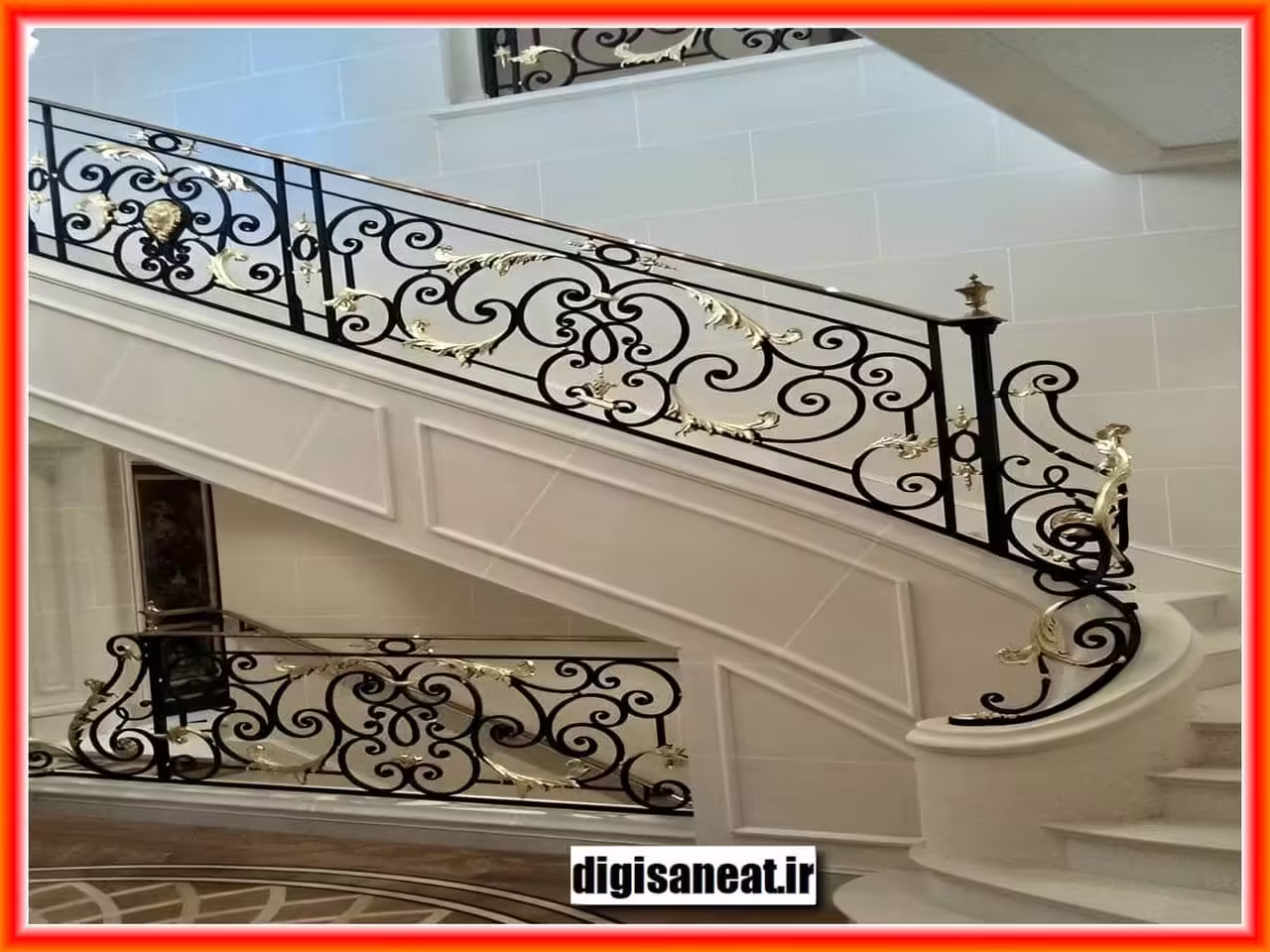 نرده فلزی راه پله ارزان نرده فلزی راه پله ارزان