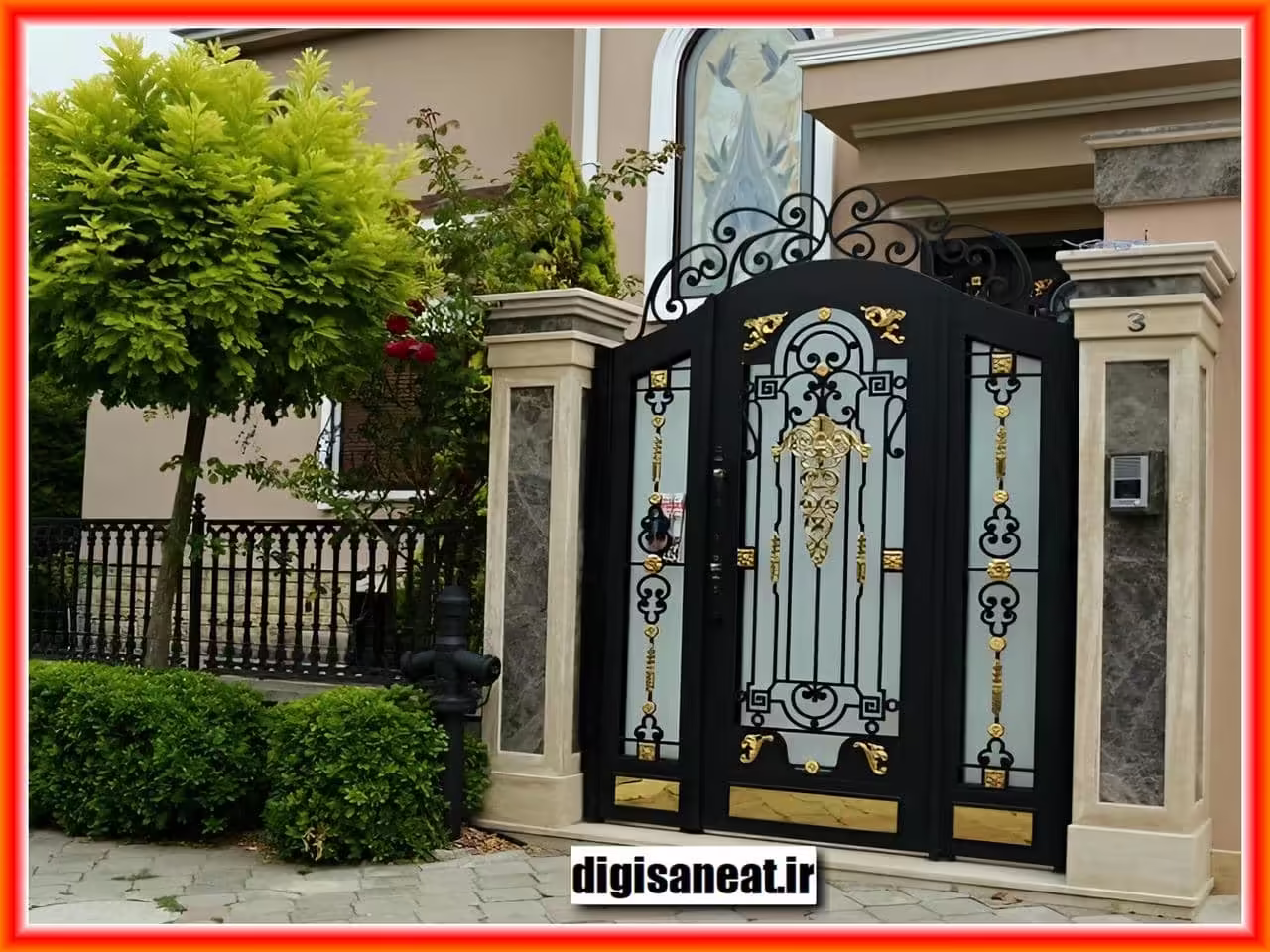 مدل‌های جدید درب حیاط تک لنگه فرفورژه