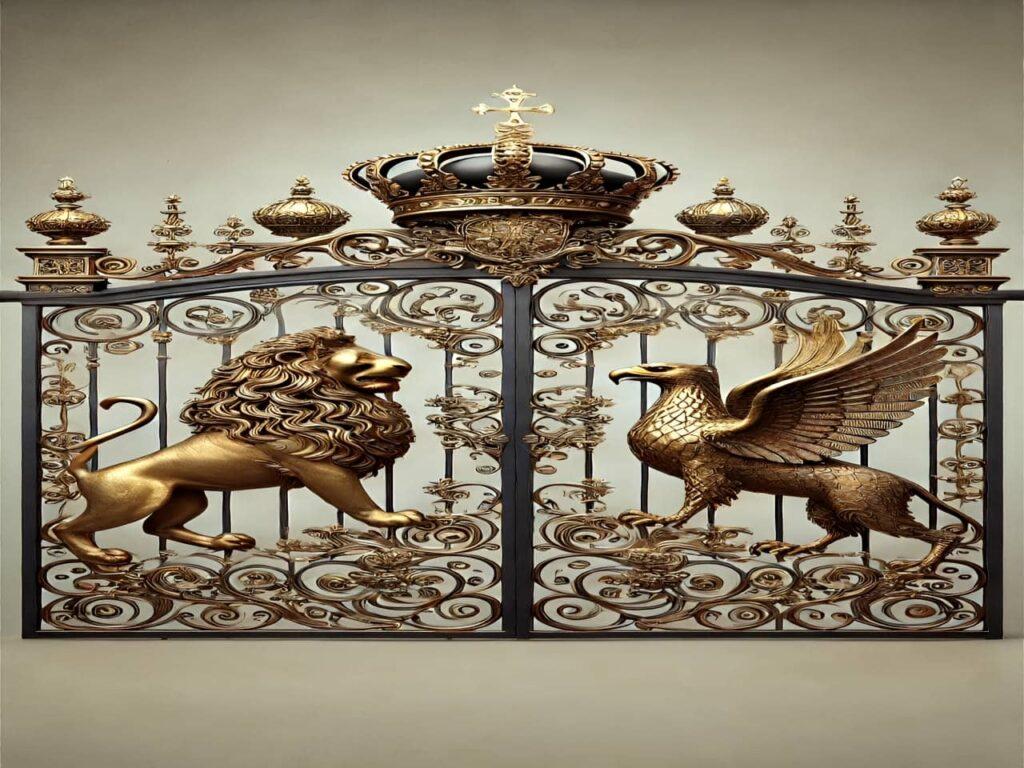 درب باکینگهام با چمروش درب باکینگهام با چمروش