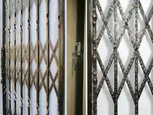 نرده حفاظ کشویی آکاردئونی