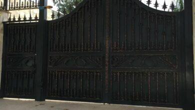 درب حیاط ساده و شیک دو لنگه