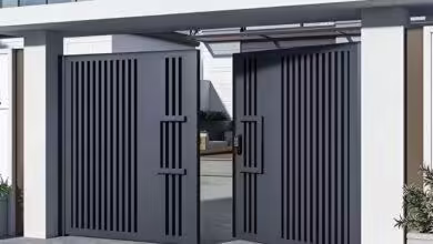 درب آهنی ساده ورودی ساختمان