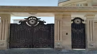 درب حیاط طرح دار