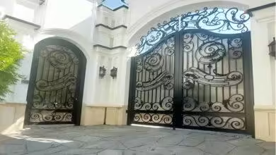 درب فرفورژه فلزی حیاطی