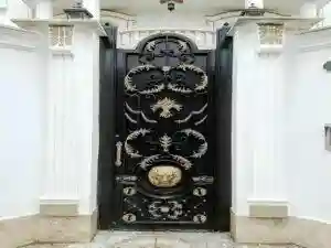 درب حیاط تک لنگه فرفورژه