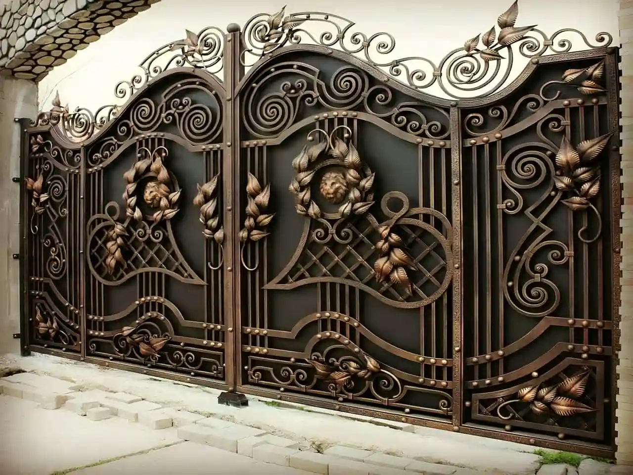 مدل های متنوع درب و دروازه های فرفورژه برای حیاط های ویلایی مدل های متنوع درب و دروازه های فرفورژه برای حیاط های ویلایی