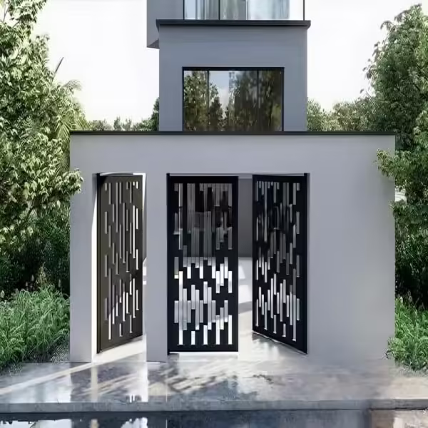 تصویر جزئیات درب فلزی جسیکا با برش CNC