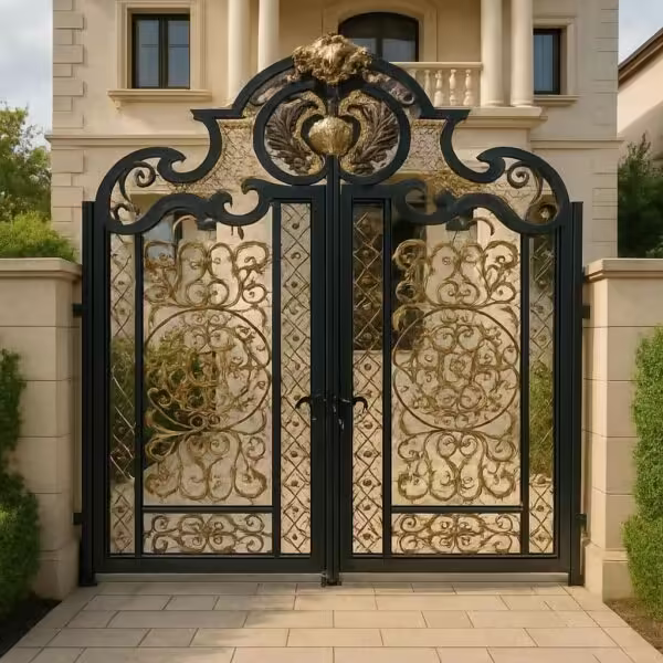 نمونه طراحی کلاسیک و ایمن درب میخک برای ساختمان مسکونی
