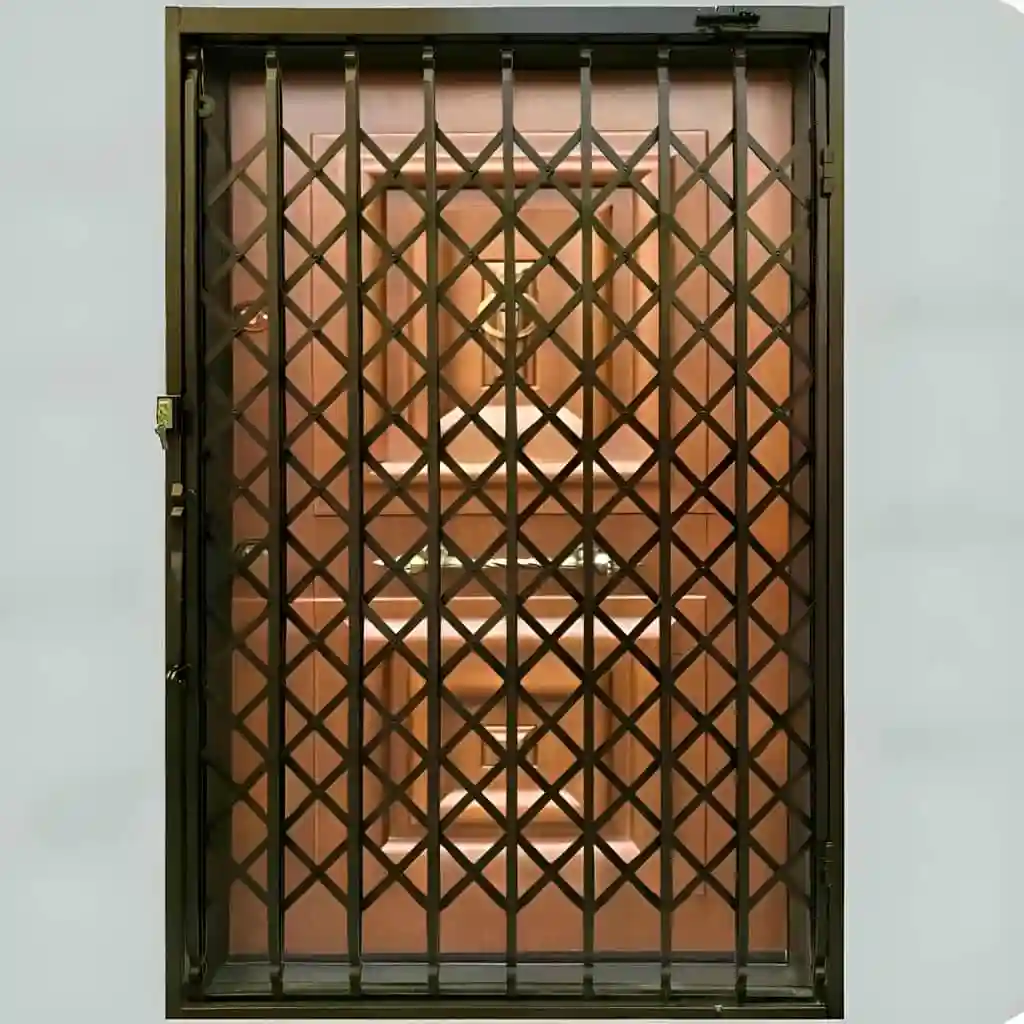 نمونه ساخت سفارشی حفاظ آکاردئونی تمام گل دوبل سه جداره برای ویلا و مجتمع صنعتی