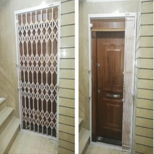 مای نزدیک قفل مخفی حفاظ آکاردئونی چهار گل تسمه ۲.۵ سانتی متر