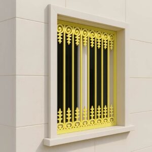 عکس نزدیک از اتصالات جوش حفاظ قندیل دار