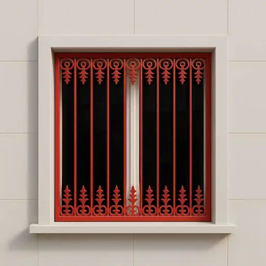 تصویر حفاظ پنجره مدل قندیل دار ویلایی کلاسیک