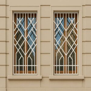 جزئیات نصب حفاظ لوزی روی پنجره