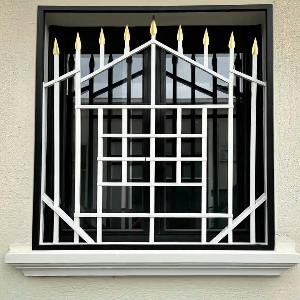 حفاظ پنجره مدل نردبانی با ساختار پلکانی مدرن