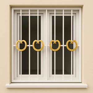مدل کلاسیک حفاظ پنجره قلوه‌ای با آرایه فرفورژه