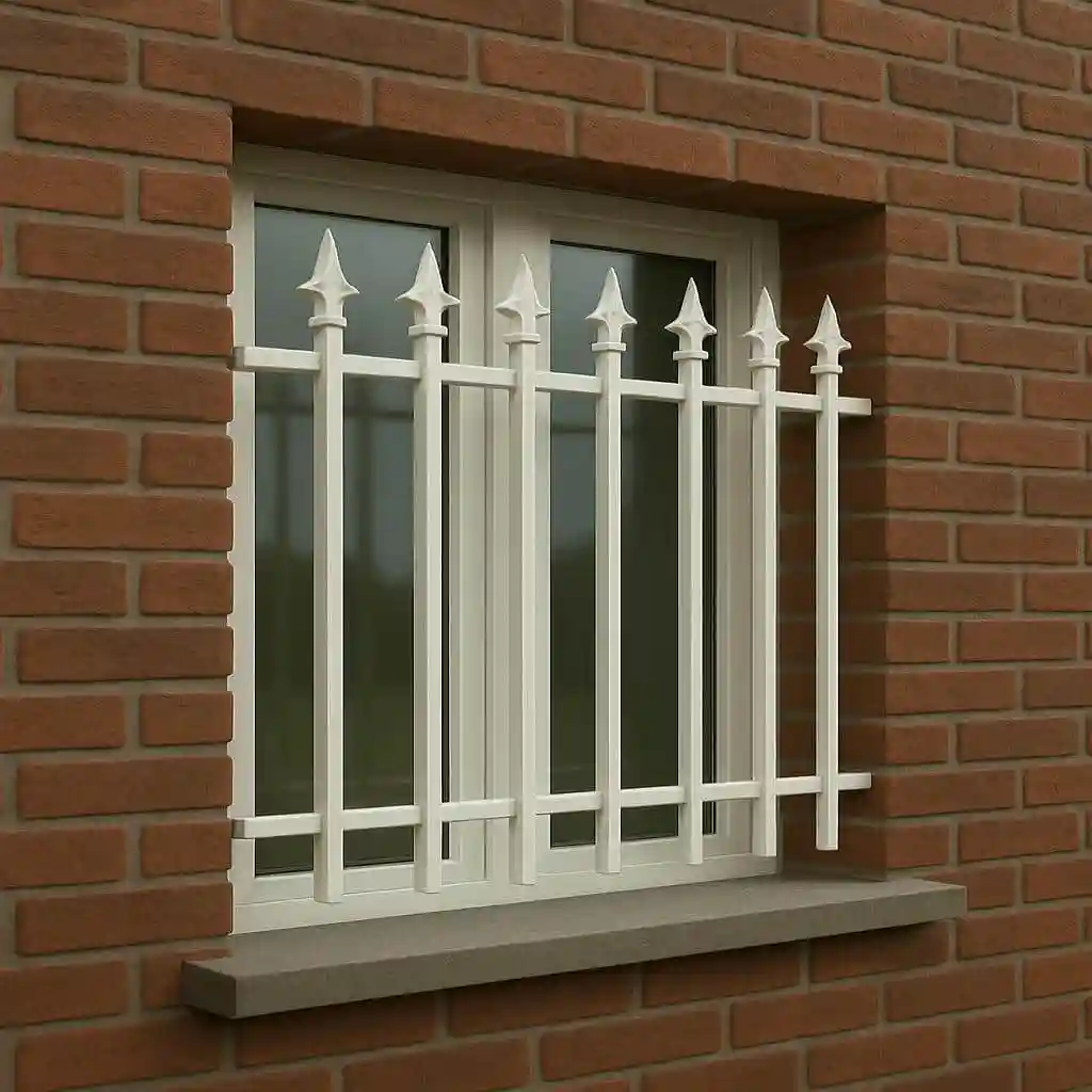 ترکیب رنگی حفاظ نیزه دار ساده روی نما