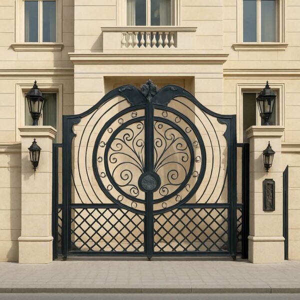 قیمت روز درب دایره مصور با طرح فرفورژه سه بعدی