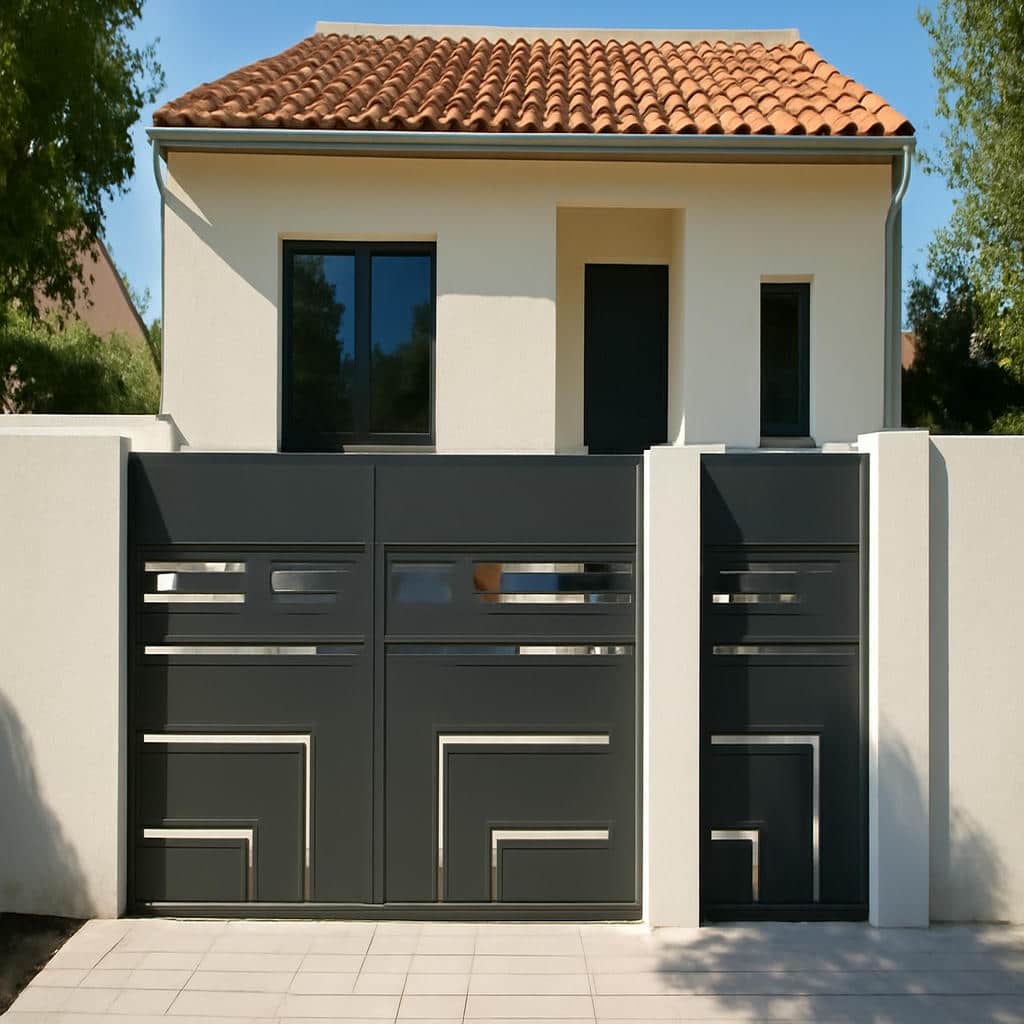 عکس درب مدرن یونیک مناسب ورودی ویلا و باغ