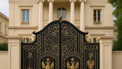 درب فلزی ورود به ویلا