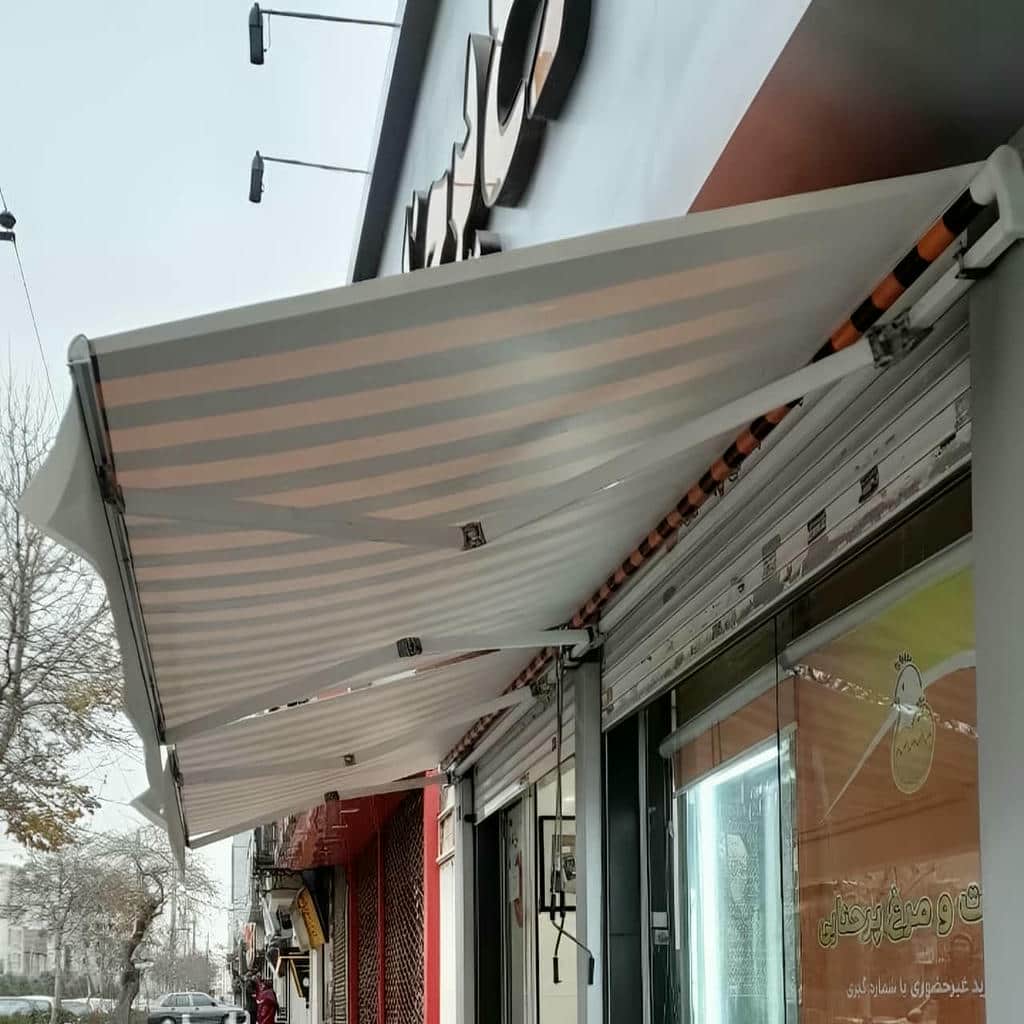 خرید سایبان برقی بازویی اتوماتیک اجرایی در گنبدکاووس