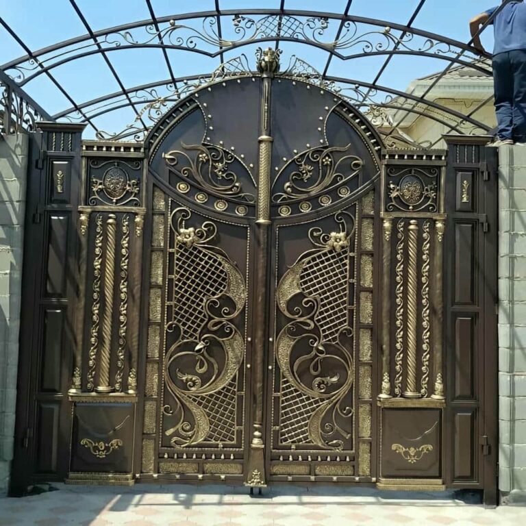 villa-door-wrought-iron-qc درب حیاط و ویلا در نظرآباد