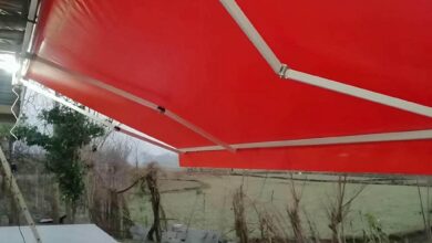 سایبان برقی بازویی اتوماتیک در بندر بوشهر