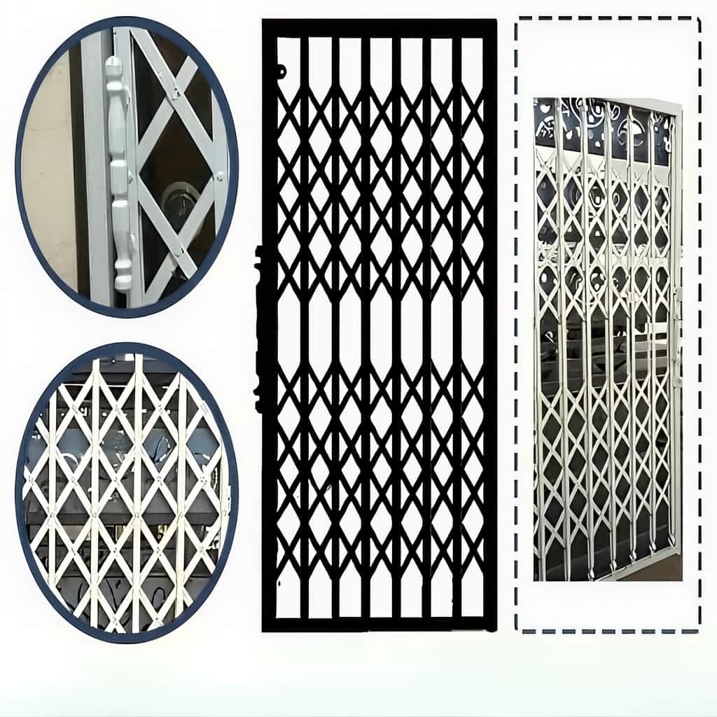 درب آکاردئونی با قفل ایمن و جایگاه دقیق