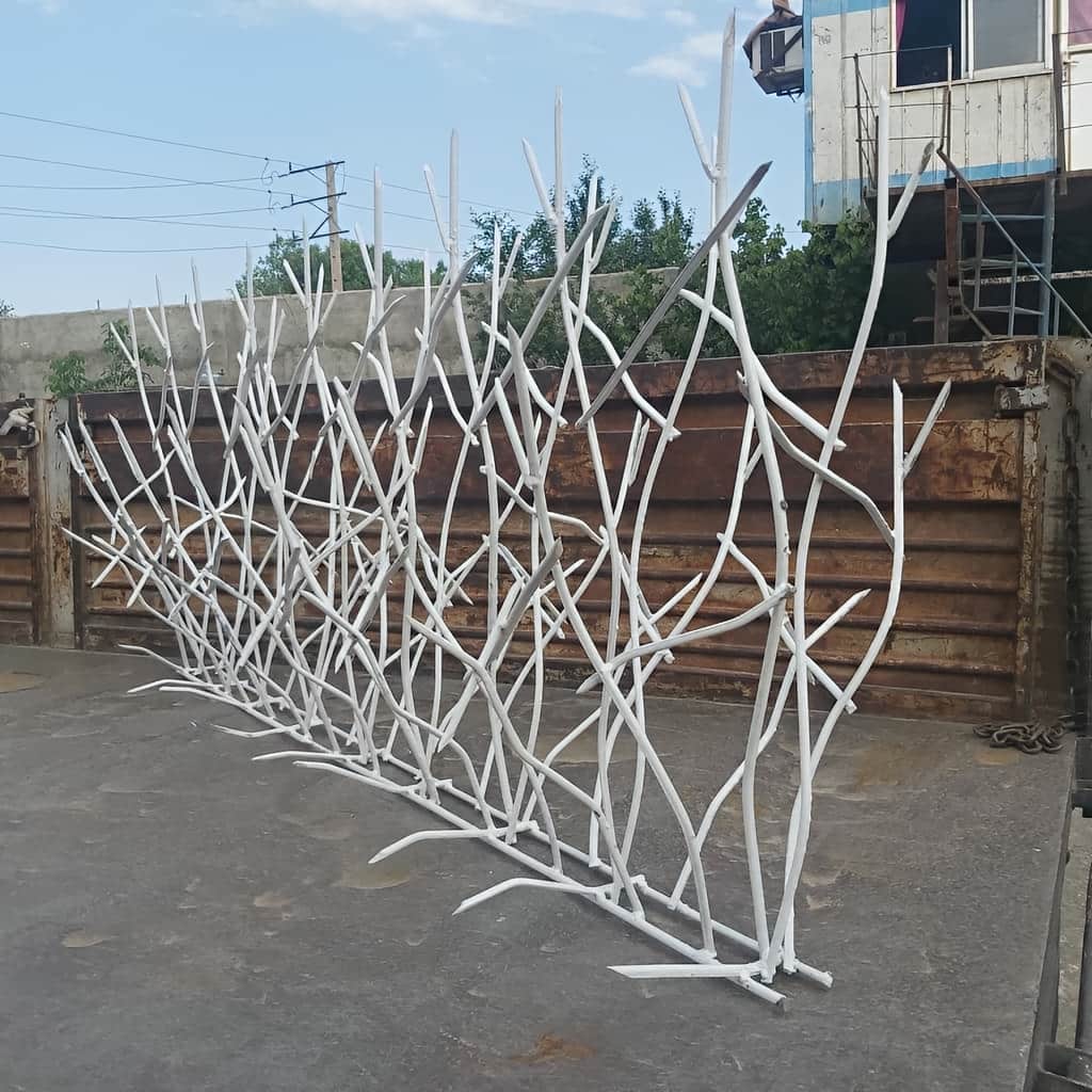 اجرای حفاظ دیوار پرتراکم خمکاری شده با رنگ مقاوم