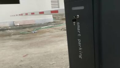 راهبند ورودی شهرک مسکونی با بوم آلومینیومی سبک