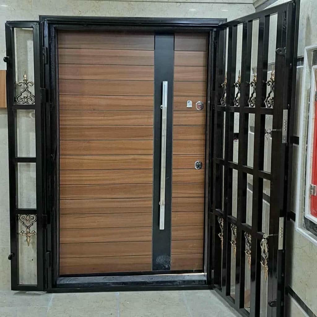 درب آکاردئونی ضد سرقت استاندارد با پروفیل مناسب