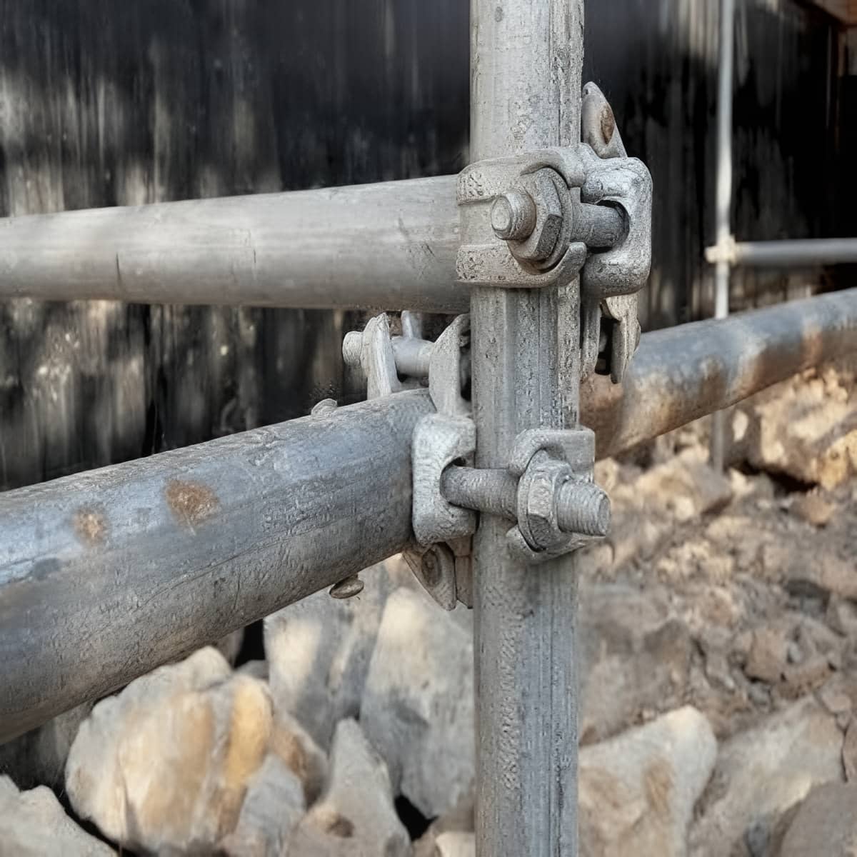 لوله داربست برای طاق نصرت با مهاربندی جانبی لوله داربست برای طاق نصرت با مهاربندی جانبی