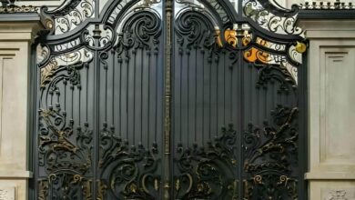 6 نمونه درب پارکینگ دو لنگه کاربردی