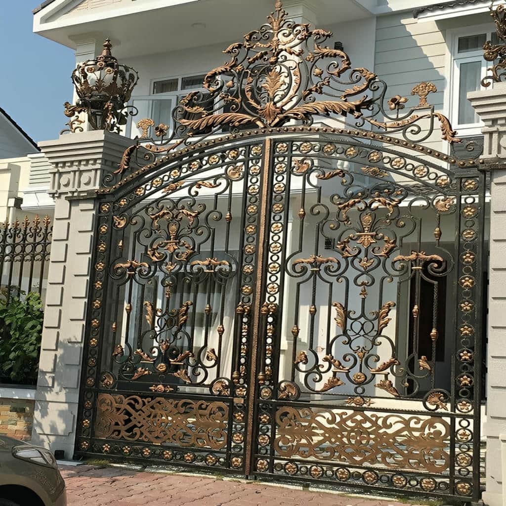 درب مدرن ویلا با یراق هماهنگ