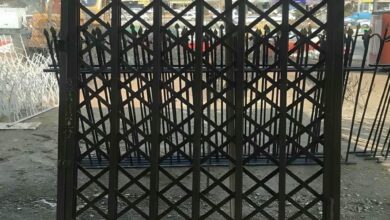 درب آکاردئونی آماده نصب پس از اندازه گیری دقیق