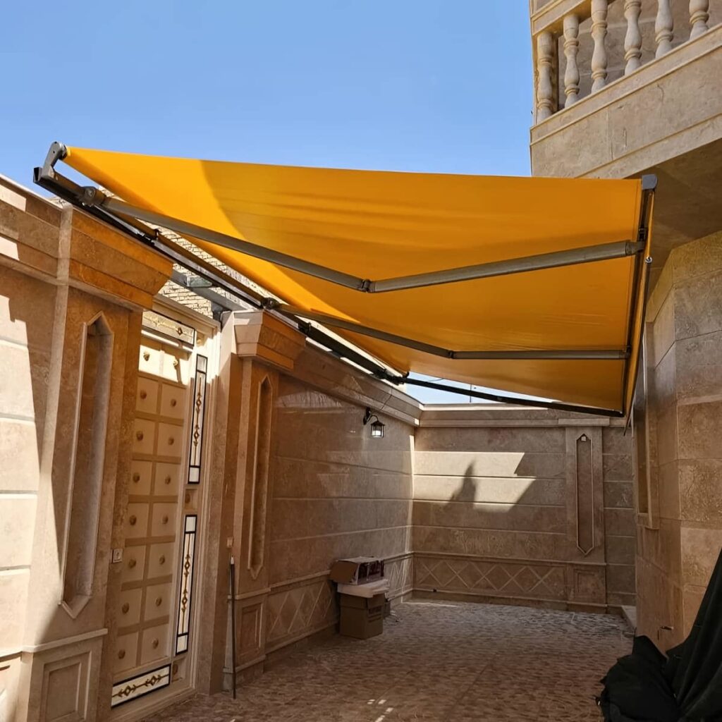 سایبان دوطرفه با سازه باز برای سرویس دوره ای