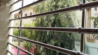 نرده بالکن ویلایی با طراحی مدرن و مینیمال