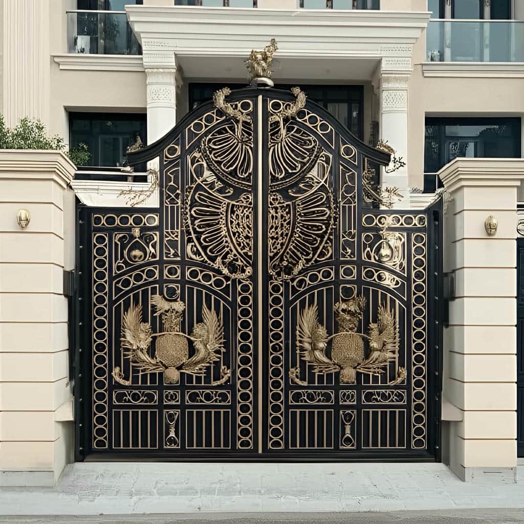 درب فلزی ایرانی در نمونه کار آماده بررسی