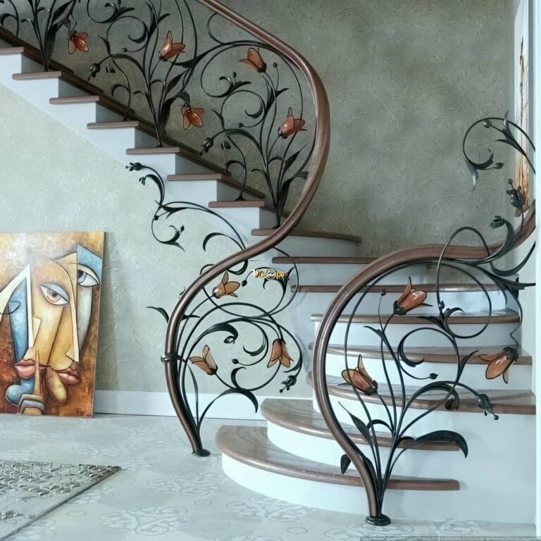 نرده فرفورژه بالکن با پوشش مناسب فضای مرطوب نرده فرفورژه بالکن با پوشش مناسب فضای مرطوب