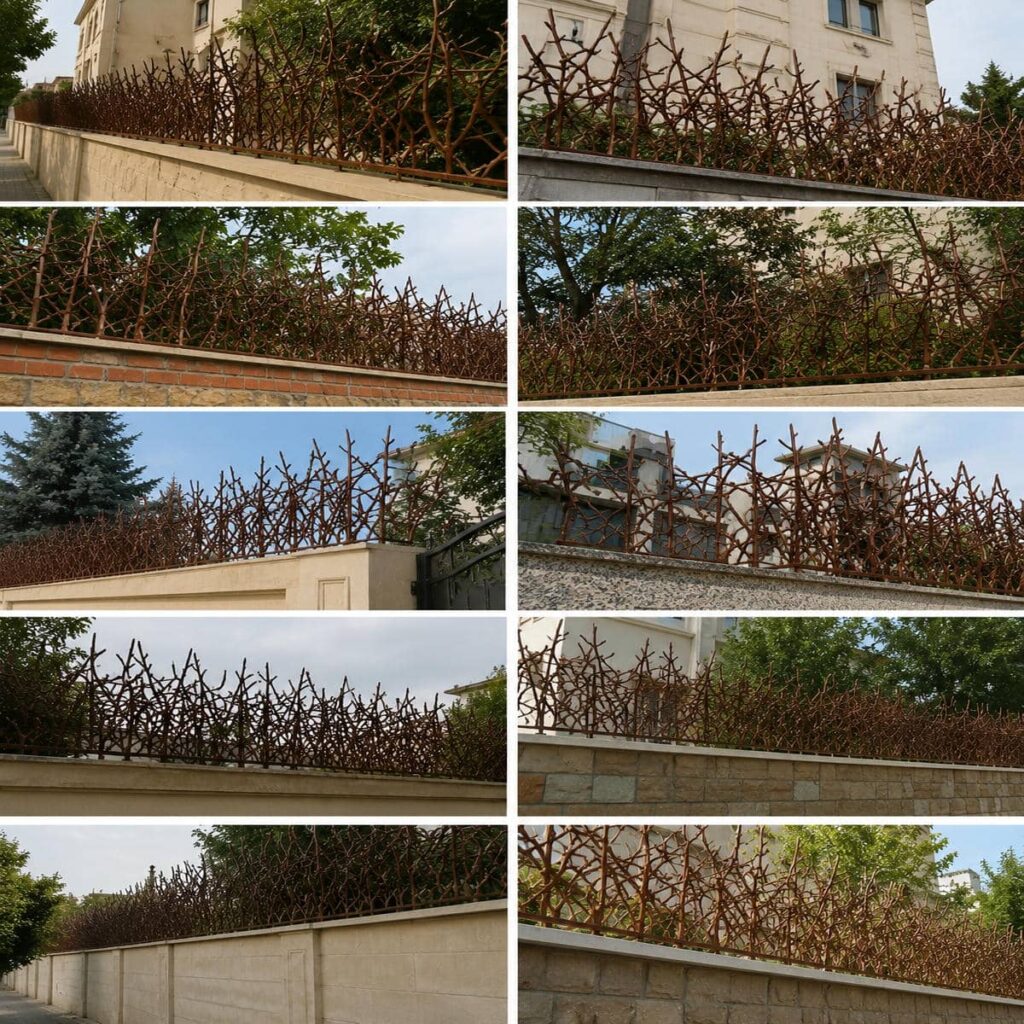 نرده روی دیوار با جوشکاری تمیز قطعات