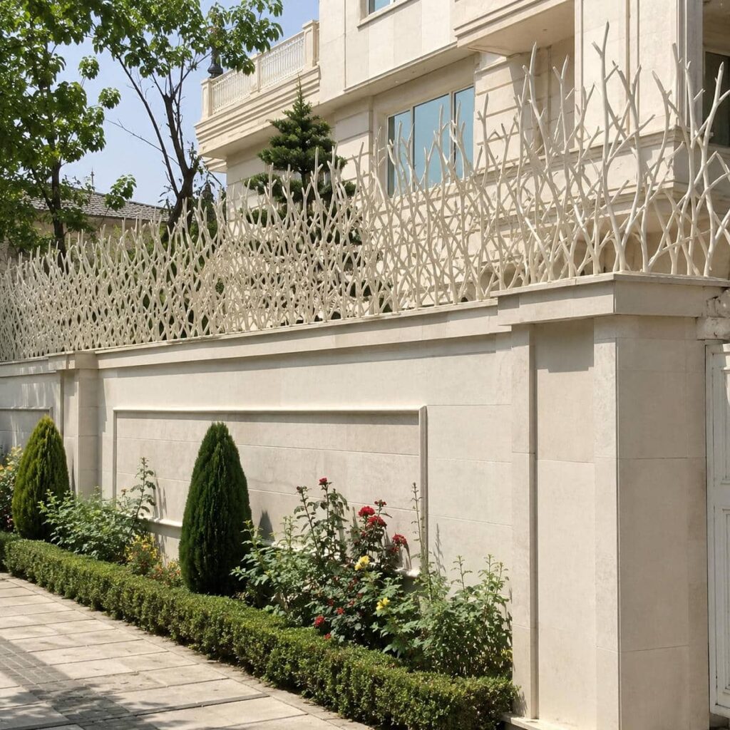 نرده حفاظ دیوار با فرم مدرن