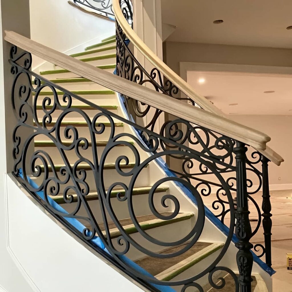 نرده راه پله زاهدان مدل فلزی مدرن