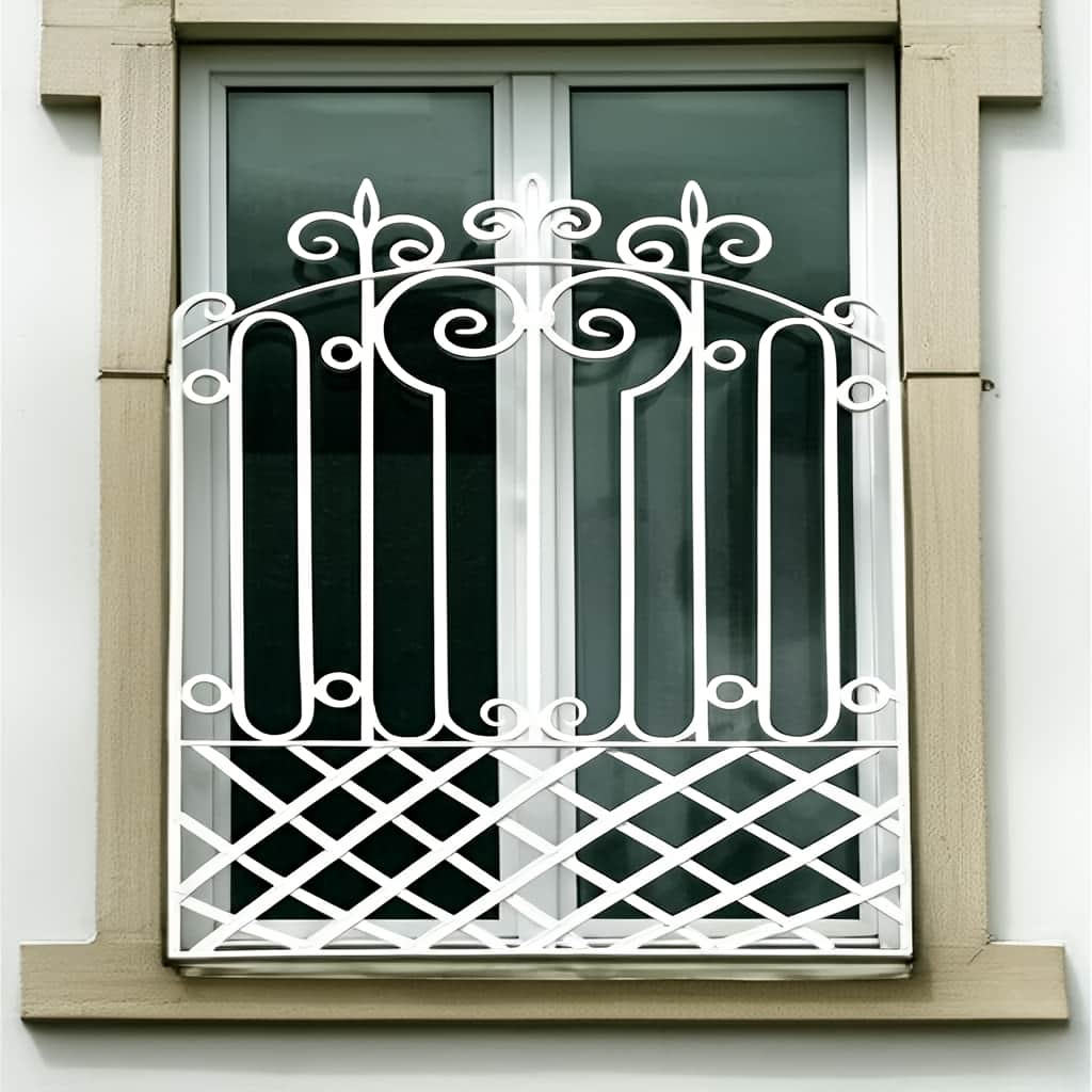 نرده پنجره سفید ساختمان مسکونی