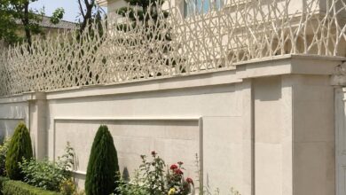 حفاظ دیوار استان کرمان مدل فلزی مشکی